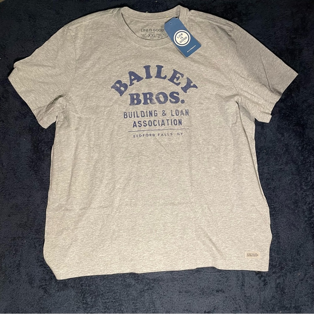Life Is Good Gray Bailey Bros. Graphic Tee